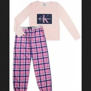 Calvin Klein 2-Pc Brushed Logo Pajama Set XL